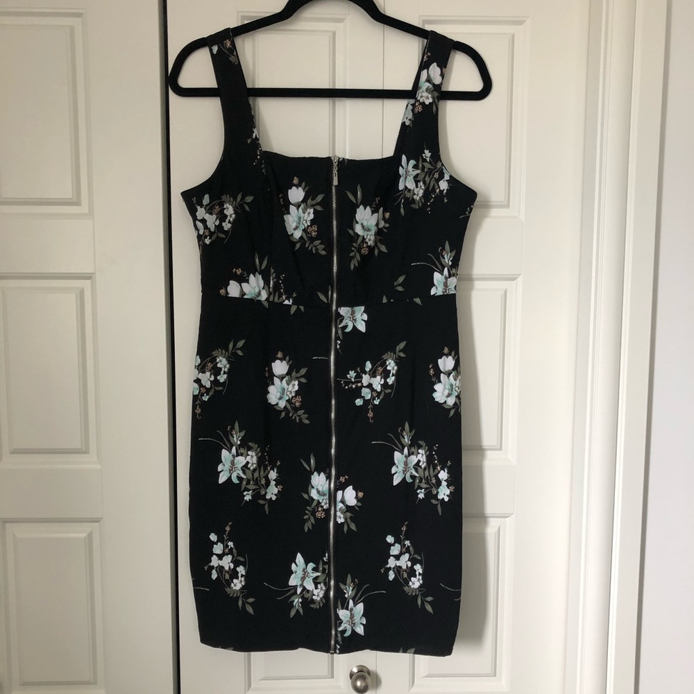 Flower Summer Dress with Zipper